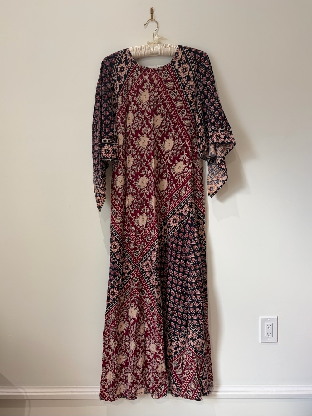 Vintage Boho Indian Cotton Maxi Dress